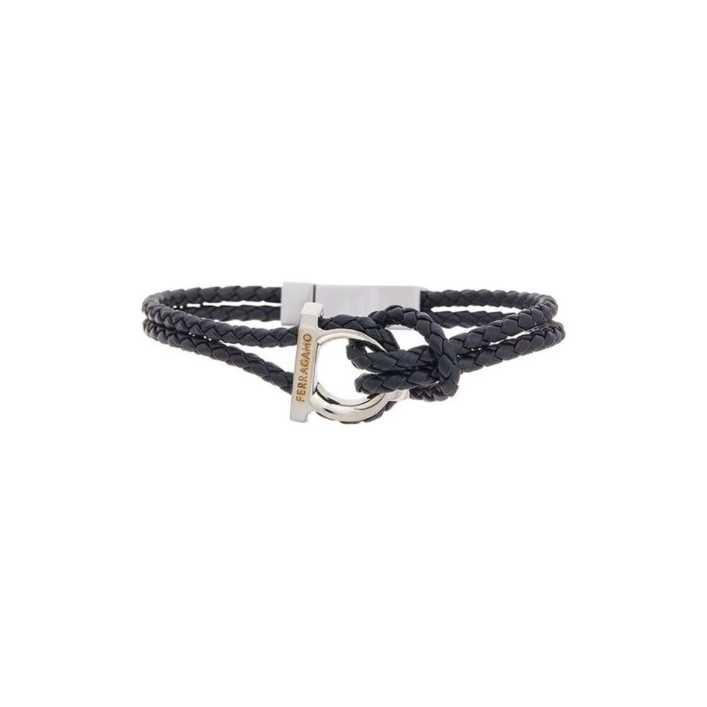 Ferragamo Gancini Leather Bracelet